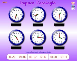 gioco impara orologio